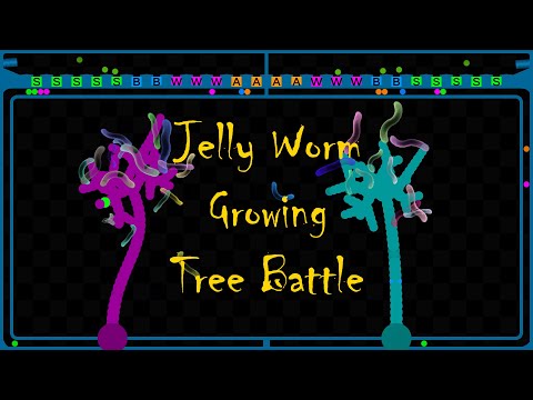 Jelly Worm Growing Tree Battle | Jelly Soft Body Battle in Unity