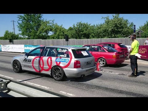 Audi S4 B5 2.7BiT Quattro vs Audi 90 B3 4.2 Quattro 1/8 mile drag race