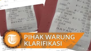Klarifikasi Pihak Managemen terkait Viralnya Foto Tagihan Makan Rp587 Ribu