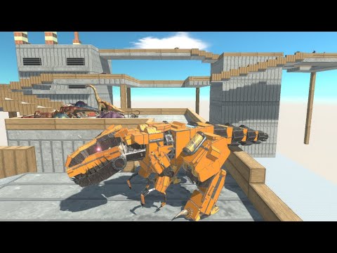 ROBOT T-REX Run Challenge Animal Revolt Battle Simulator