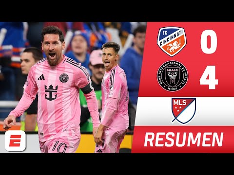 RECITAL DE MESSI. GOLAZO y HAT TRICK de asistencias en GOLEADA del INTER MIAMI vs Cincinnati | MLS