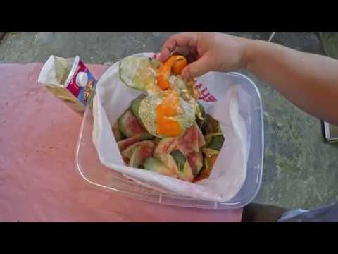 Two bins get horizontal migration #2 switchback - worm farm vermicomposting