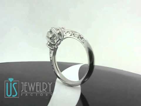 SKU: ER-171D  0.69CT Diamond Engagement Ring