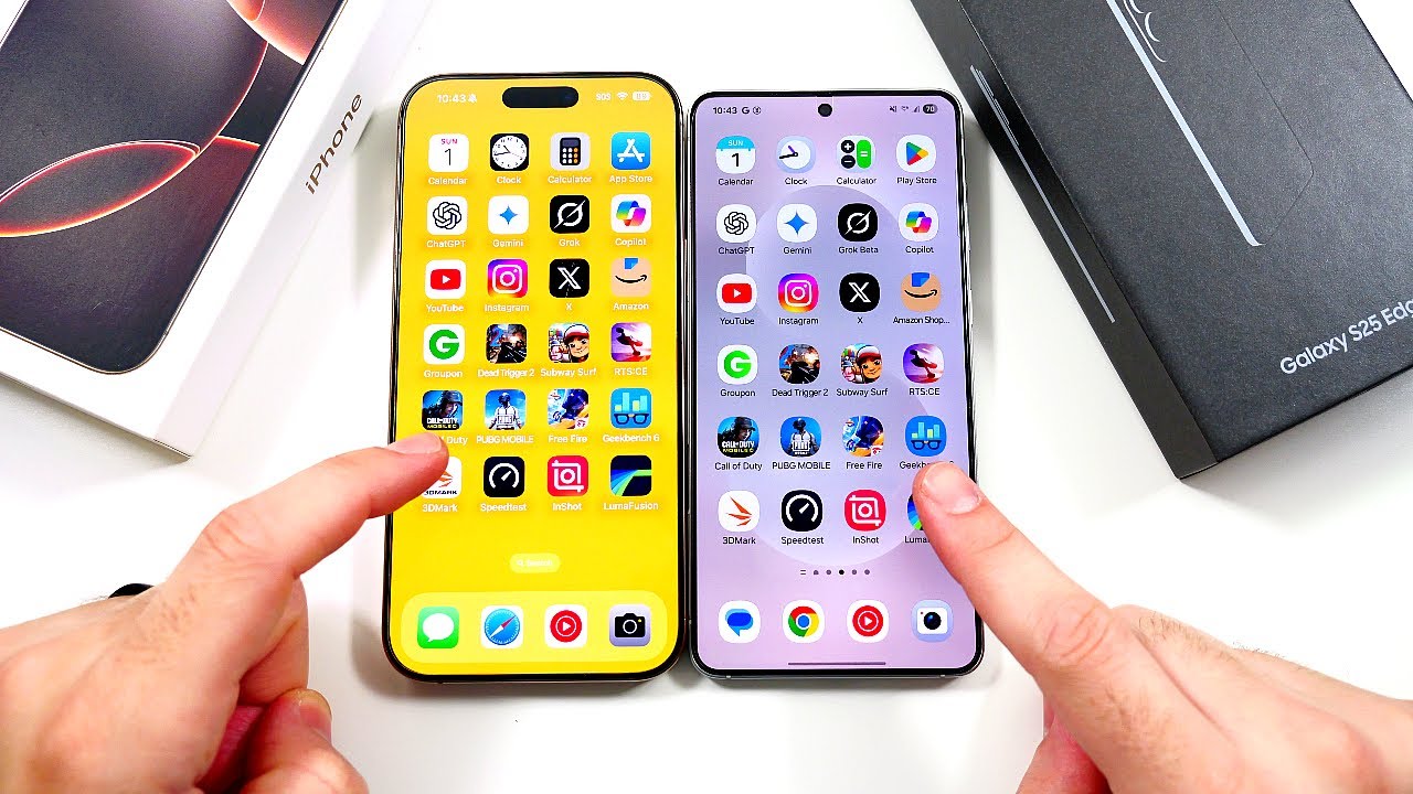 iPhone 16 Pro Max vs Galaxy S25 Edge Speed Test