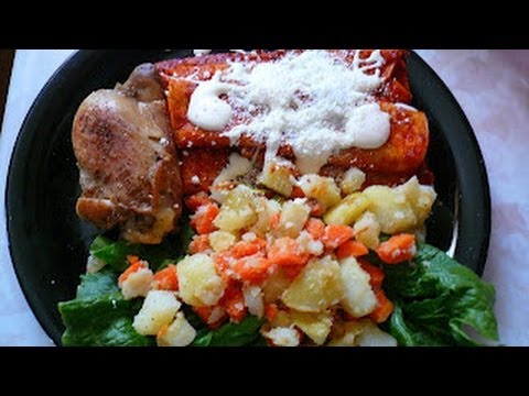 Enchiladas Rojas (Chile Guajillo) con Verduras y Pollo- Mi Cocina Rápida