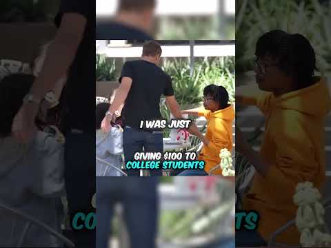 Giving $100 To College Students 😂