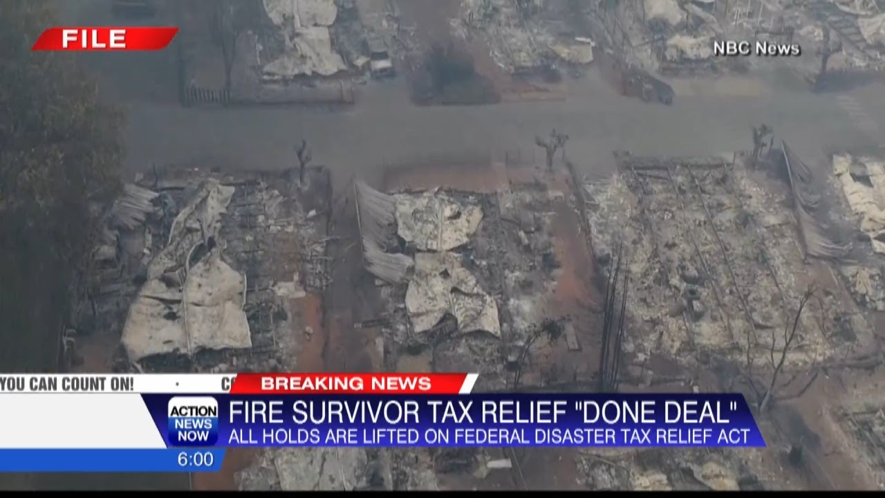 All holds on HR 5863, the federal tax relief bill for Camp Fire survivors, removed in U.S. Senate