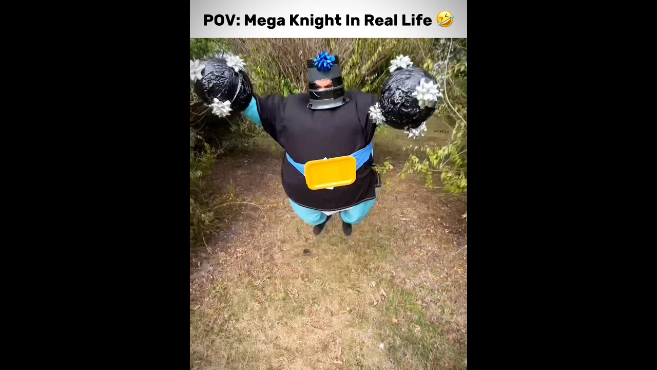Mega Knight In Real Life 🤣 #clashroyale