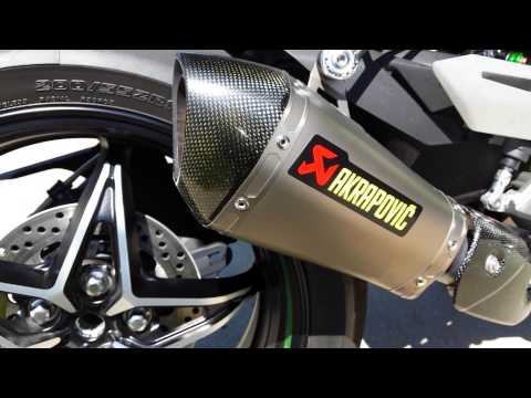 Kawasaki H2 with custom zx10r Akrapovic exhaust