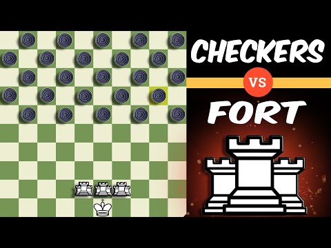 Can 2 Forts stop this Checkers army? | Fairy Chess Battle