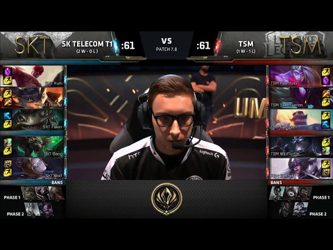 SKT Huni Rumble  VS TSM Hauntzer Shen   Highlights   2017 MSI Group Stage D2 SK