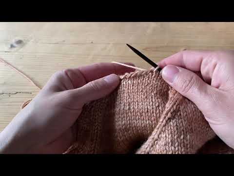 Pick up the cast-on stitches for the second time