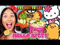 Try Not To Eat Hello Kitty Friends People Vs Food