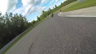preview picture of video 'Calabogie Pro 6 Cycle Track Day - 11 Aug 2013 - Green Group - Last session'