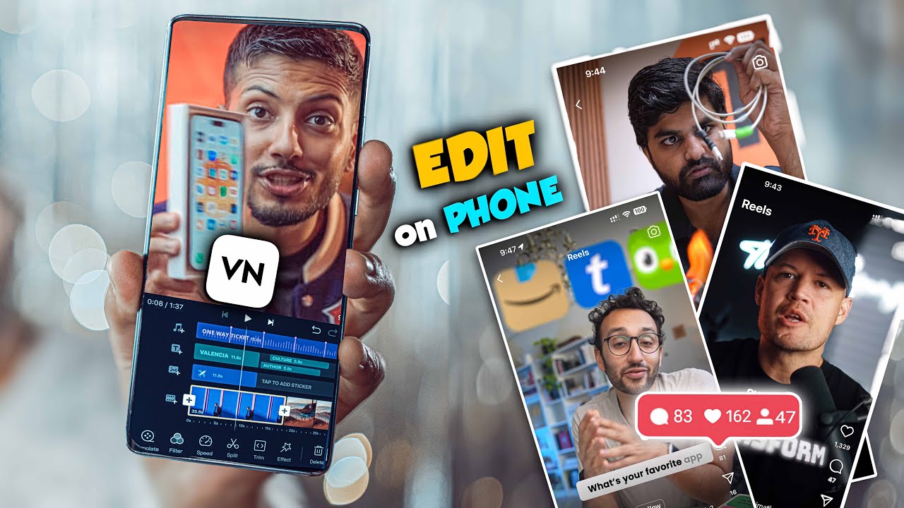 Edit viral tech Reels on your Phone - VN Editing tutorial