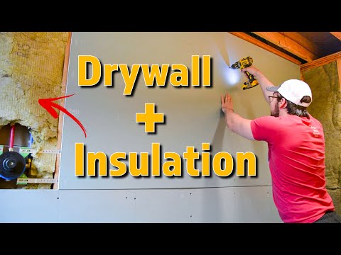 Drywall and Insulation Installation | Bathroom Remodel Part 4