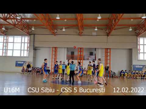 U16M BC CSU Sibiu vs CSS 5 Bucuresti 12.02.2022 Sala Sporturilor Sura Mica Sibiu