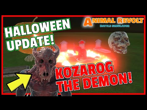 HUGE HALLOWEEN UPDATE! Awesome Kozarog the Demon Unit! | Animal Revolt Battle Simulator