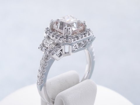 3.76 Cushion Cut Diamond Engagement Ring - BigDiamondsUSA