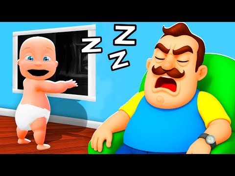 Baby Escapes EVIL NEIGHBOR!