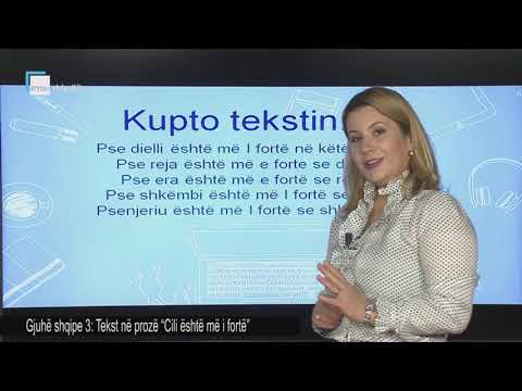 Gjuhë shqipe 3 - Tekst në prozë: "Cili është më i fortë"
