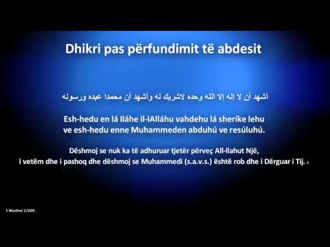 8 - Dhikri para abdesit dhe Dhikri pas përfundimit të abdesit