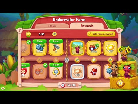 @Fishdom Win Strikes Level 8487 - 8495. Underwater Farm Level 34 Unlocked.