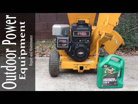 Oil Change on a Cub Cadet CS 3310 Gas Chipper Shredder