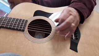 Video thumbnail for Taylor 110e for sale. Beautiful bear claw top by Woodstock School Of Music