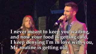 Maroon 5 -  Until You&#39;re Over Me Lyrics