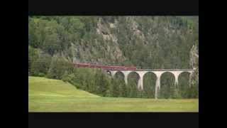 preview picture of video 'Rhätische Bahn - Strecke Alp Grüm - Pontresina - Filisur'
