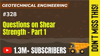 Questions on Shear Strength Part 1 | Geotechnical Engineering