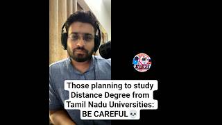 Live highlight | Those Planning to Study Distance Degree from Tamil Nadu Universities: BE CAREFUL 💀