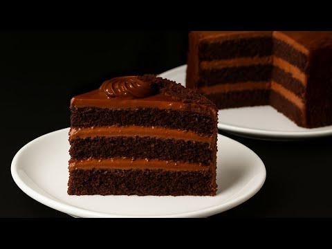 A festive, airy chocolate cake made with simple ingredients!