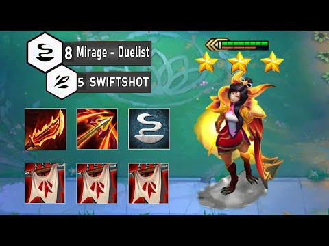 8 Duelist Xayah 3 Star Shoots Infinite Feathers in second | 5 Swiftshot + 8 Mirage Duelist