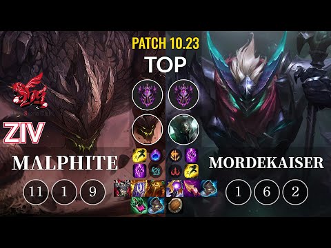 ahq Ziv Malphite vs Mordekaiser Top - KR Patch 10.23