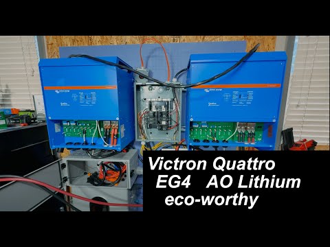 🔋 Victron Quattro + EG4 & AO Lithium Battery Bank Upgrade | Split Phase Off-Grid Power System