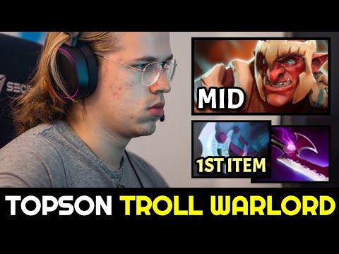 TOPSON MID Troll Warlord with First Item Manta Style Dota 2