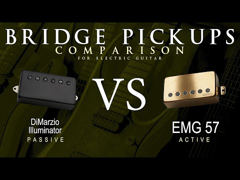 DiMarzio ILLUMINATOR vs EMG 57 - Bridge Guitar Pickup Comparison Tone Demo