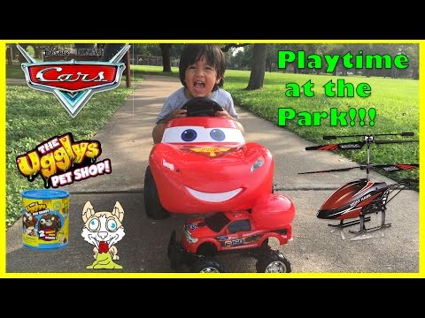 Disney Cars Lightning McQueen Power Wheels Playtime at the park Video