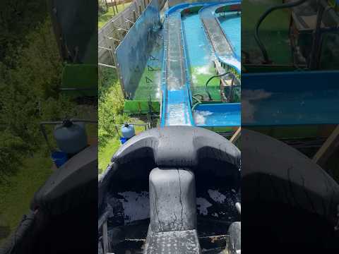 Getting soaked on a log flume