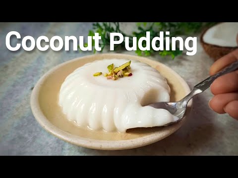 Easy Coconut Pudding | No Agar Agar, No Gelatin | 3 Ingredients