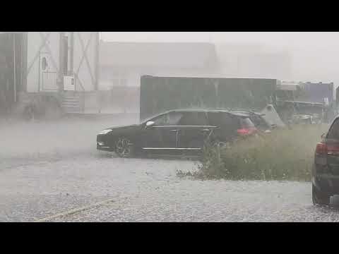 Hagelsturm 23.05.22 in Uetendorf