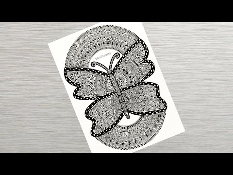 Butterfly Mandala Art Mandala Art for Beginners Step by Step Tutorial vanithaarts butterfly