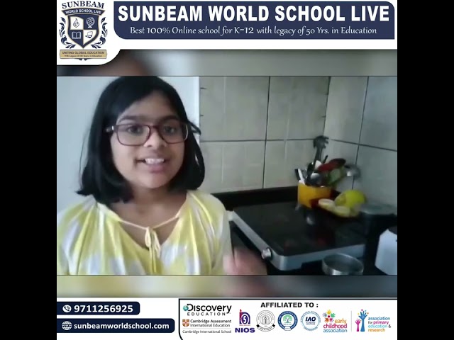 Sunbeam World School Students Conduct Science Experiment 🔬