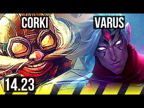CORKI & Blitzcrank vs VARUS & Braum (ADC) | KR Master | 14.23