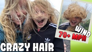 Messy Hair Don&#39;t Care - Windiest Place in the World!