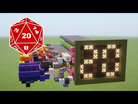 Redstone D20 Random Number Generator Showcase And Schematic
