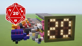Redstone D20 / Random Number Generator | Showcase and Schematic