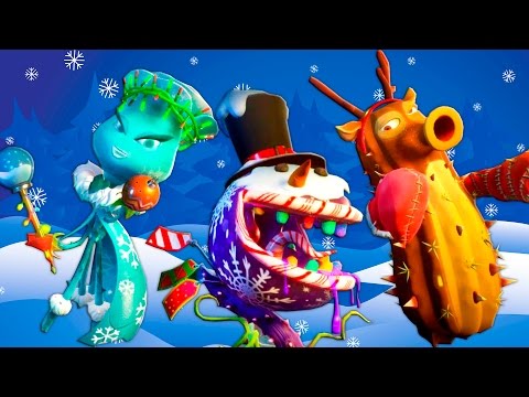 ALL Christmas Customizations (PLANTS) - Plants vs Zombies Garden Warfare 2 (Feastivus Quests)